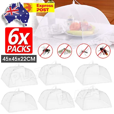 $15.95 • Buy 6x BBQ Collapsible Food Cover Mesh Pop Up Net Fly Wasp Kitchen Food Cover Lid AU