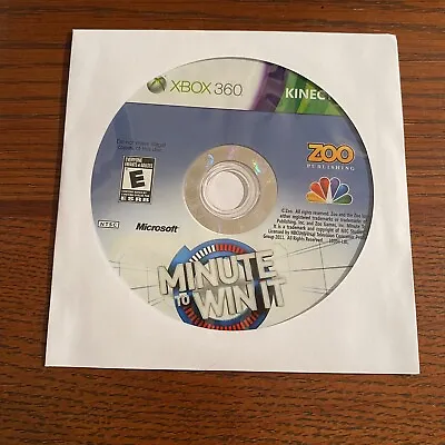 Kinect Minute To Win It (Xbox 360  2011) Disc Only Tested Working • $3.99