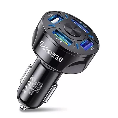 4Port USB Phone Car Charger Adapter LED Display QC 3.0 Fast Charging Accessories • $3.49