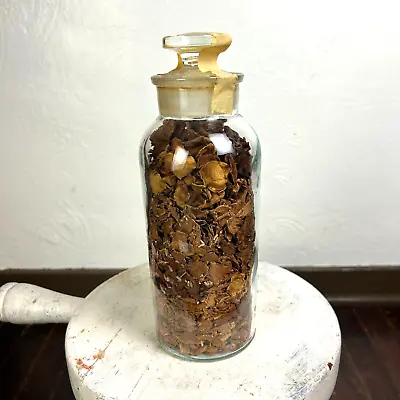 Vintage Glass Jar With Lid Made In USA Potpourri Filled Clear Tall Home Decor • $49.99