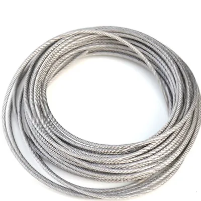 £2.44 • Buy Stainless Steel Wire Rope Cable PVC Plastic Coated 1mm 1.2mm 1.5mm 2m 3mm 4mm