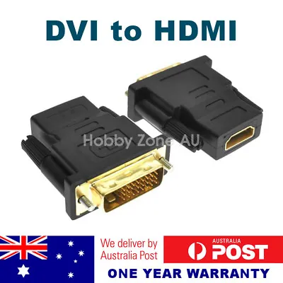 $4.85 • Buy DVI D Male To HDMI Female Plug Converter Socket Adapter For LCD PLASMA 3D HDTV