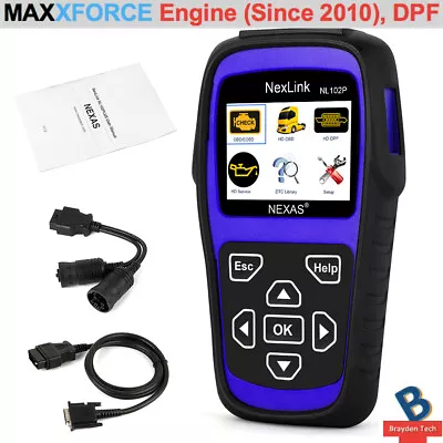 NL102PLUS Heavy Duty HD Truck Scanner Tool DPF Regeneration For MAXXFORCE ENGINE • $148