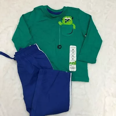 2-PC Outfit Toddler Boy 24 Month Sweatpants & T-Shirt Monster Long Sleeve Shirt • $19.95