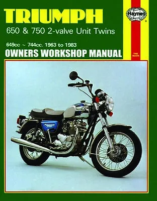 1963-1983 Triumph Unit 650 750 Haynes Repair Service Workshop Manual Book 68900 • $36.95