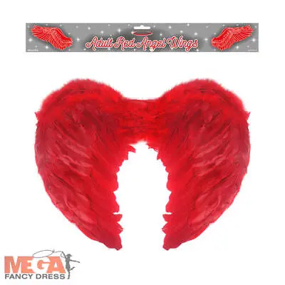 £4.99 • Buy Red Angel Wings Adults Christmas Halloween Devil Fancy Dress Costume Accessory 