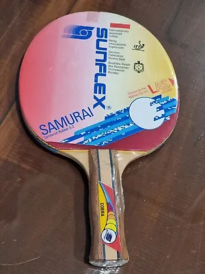 $29.99 • Buy NEW | SUNFLEX Samurai Sandwich Rubber S2 Sponged Table Tennis Bat Racquet ITTF