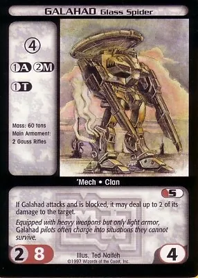 Galahad (Glass Spider) - Mechwarrior - Battletech CCG • $1.08