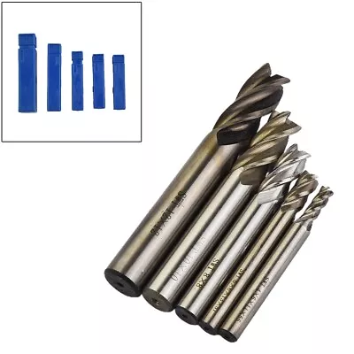 HSS 4 Flutes CNC End Mill Cutter Milling Straight Shank Drill Spiral Bit Set Kit • $30.26