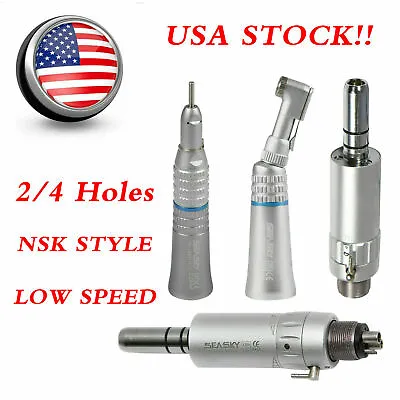 E-type Dental Slow Low Speed Contra Angle Straight Air Motor Handpiece For NSK U • $16.99