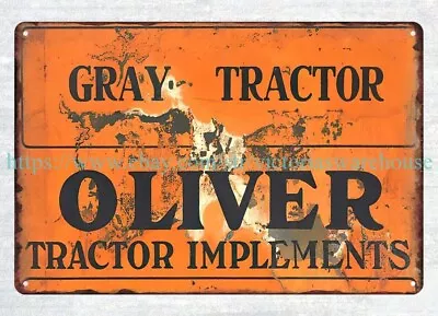 Oliver Tractor Implements FARM MACHINERY Metal Tin Sign Outdoor Indoor Wall Art • $18.99