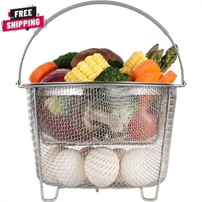 2 Tier Stackable Steamer Basket For Instant Pot Accessories 6 Qt Or 8 Quart • $27.99