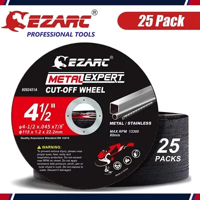 25PC EZARC Cut Off Wheel 4.5  Cutting Wheel Metal & Stainless Steel Cutting Disc • $22.49