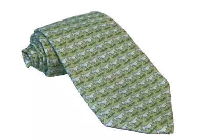 VINEYARD VINES 61  Silk Tie Martha's Vineyard Repp Donkeys Green Donkey Lovers! • $18