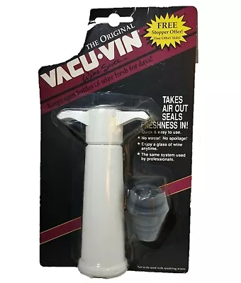 $13.59 • Buy The Original VacuVin Wine Saver Pump White Wine Resealing System