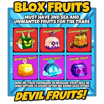 BLOX FRUITS 🔥 FRUITS! (NOT PERM) | MUST HAVE 2ND SEA LV700+ (read Description.) • $3.50