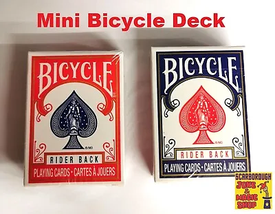 £5.99 • Buy Mini Bicycle Rider Back Playing Cards Deck~Blue Or Red~Magic~Magician~Small