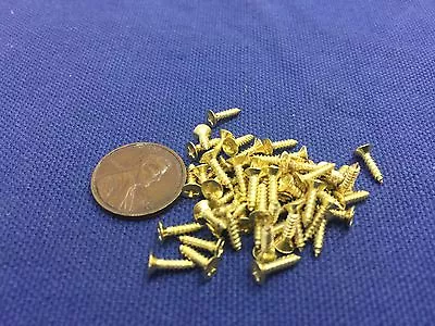 45 Pieces 2x8mm Gold Miniature Hardware Parts Pack Small Wood Screws Hinge C10 • $12.07