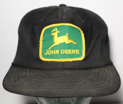 1980s Vintage John Deere Patch Snapback Trucker Hat Cap Swingster Made In USA • $24.49