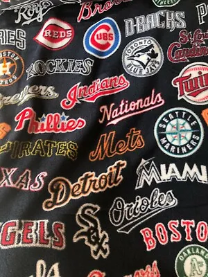 1 Yard MLB All Team Baseball Fleece Fabric For Blankets And Pillows • $8.99