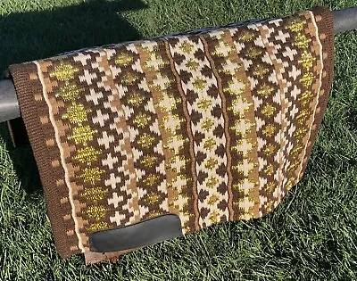 $180 • Buy Western Show Saddle Pad Blanket, Cream, Tan, Sand, Brown, Metallic Gold,  34x41”