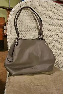 Michael Kors Raven  Pebbled Leather Handbag Gray Color • $34.50