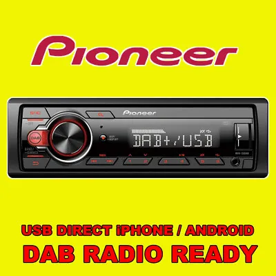 PIONEER CAR USB RADIO STEREO DAB TUNER FM RADIO HEAD UNIT  IPHONE AUX INPUT OBOX • £69.99