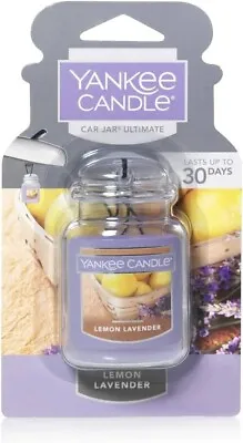 Yankee Candle Car Jar Air Freshener - Lemon Lavender | 3D Odour Fragrance Scent • £4.99