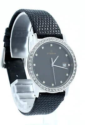 £3375.13 • Buy ETERNA 18k White Gold Diamond Dial Bezel Men's Watch 