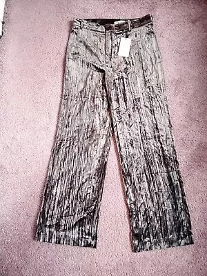 New With Tag Size Xl Zara Grey Velvet Trousers Rrp £39.95. Charity Sale • $24.89