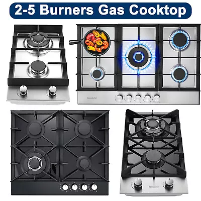 2-5 Burners Gas Cooktop Stainless Steel NG/LPG Convertible Kitchen Hob New • $78.99
