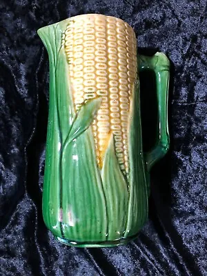 MAJOLICA 9  Tall CORN PITCHER - Rare • $74.98