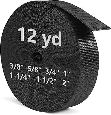 Heavy Duty Nylon Webbing Strap 12 Yards Heavyweight Nylon Straps Flat Webbing  • $21.40