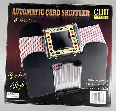 6-Deck Automatic Card Shuffler Casino Style No. 2709XL 6-Deck Battery Operated • $18.99