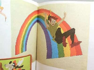 Walt Disney Needlepoint Patterns Peter Pan Rainbow Rug Dumbo Pillow Mickey Mouse • $14.98