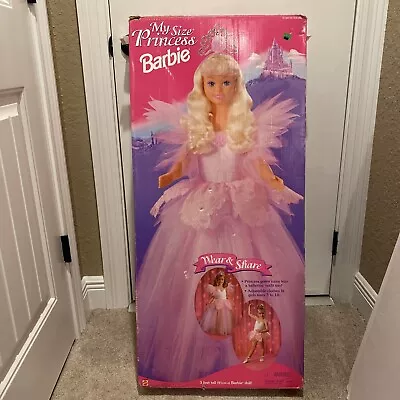 My Size Princess Barbie Life Size 3 Feet Tall Vintage 1992 Doll In Original Box • $199.99