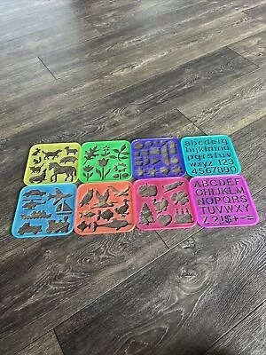 Vintage 1987 Tupperware Tuppertoys Set Of 8 Stencils • $18