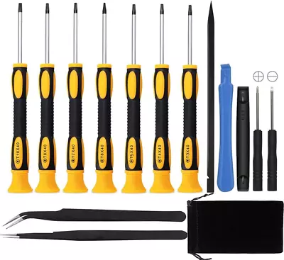 15 In 1 Torx Security Screwdriver Set T3 T4 T5 T6 T8 T10 Heavy Duty Durable NEW • $14.31