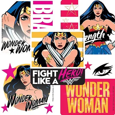 Wonder Woman Stickers X 5 - Birthday Loot - Wonder Woman Gift - Supergirls Party • $2.95