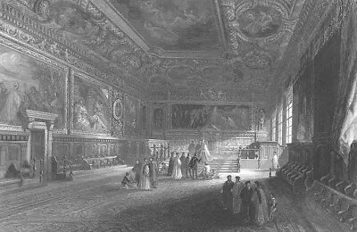 VENICE Italy DOGE'S DUCAL PALACE ~ 1841 Baroque Architecture Art Print Engraving • $9.99