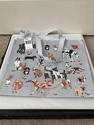 Vera Bradley Dog Show Reusable Holiday Gift Market Tote Bag 12” X 14” • $14