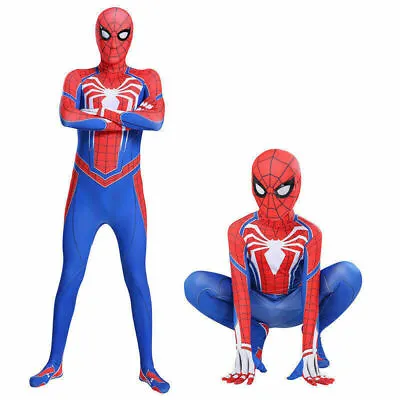 $46.18 • Buy Adult Kids PS4 Spiderman Costume Insomniac Games Version Boy Cosplay Zentai Suit