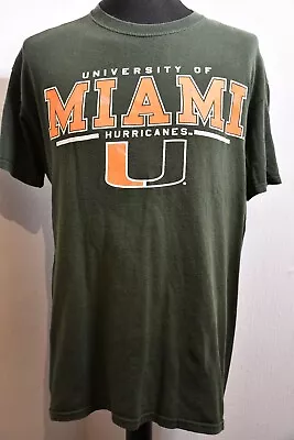 Vintage University Of Miami Hurricanes Gildan T-Shirt Size L • $9.95