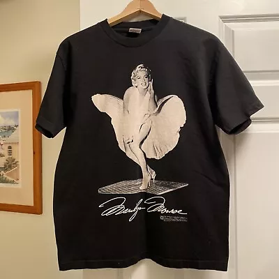 Rare Vintage Adult Large Black Cotton Marilyn Monroe T Shirt AAA • $120