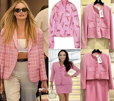 $3879 • Buy Chanel Vintage 1996 Barbie Pink Tweed Jacket 38 40 6 8 Top Coat CC Logo Vtg M
