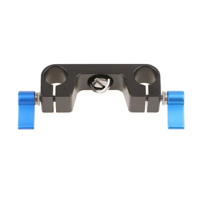 Aluminum Camera Dual 15mm Rod Clamp Mount For Lens Follow Focus Matebox Blue • £9.80