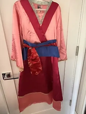 Disney Girl's Mulan Costume Red/Pink  Disney Store Size 7/8 • $12