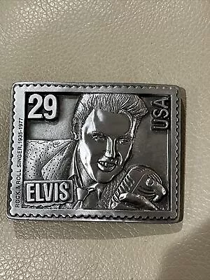 Elvis Presley Postage Stamp Look Belt Buckle- Limited Edition-HTF-King Of Rock • $40