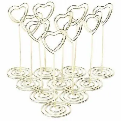 10x Lovely Heart Table Number Holder Photo Stand For Parties  Events • £5.48