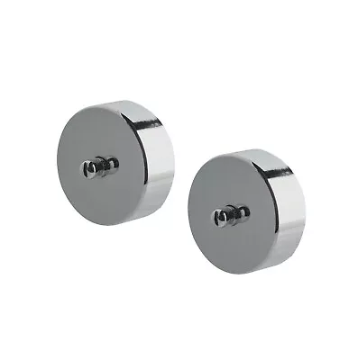 £15.39 • Buy 44mm Chrome End Caps Handrail Cap For Mopstick Stair Hand Rail (Pack Of 2)